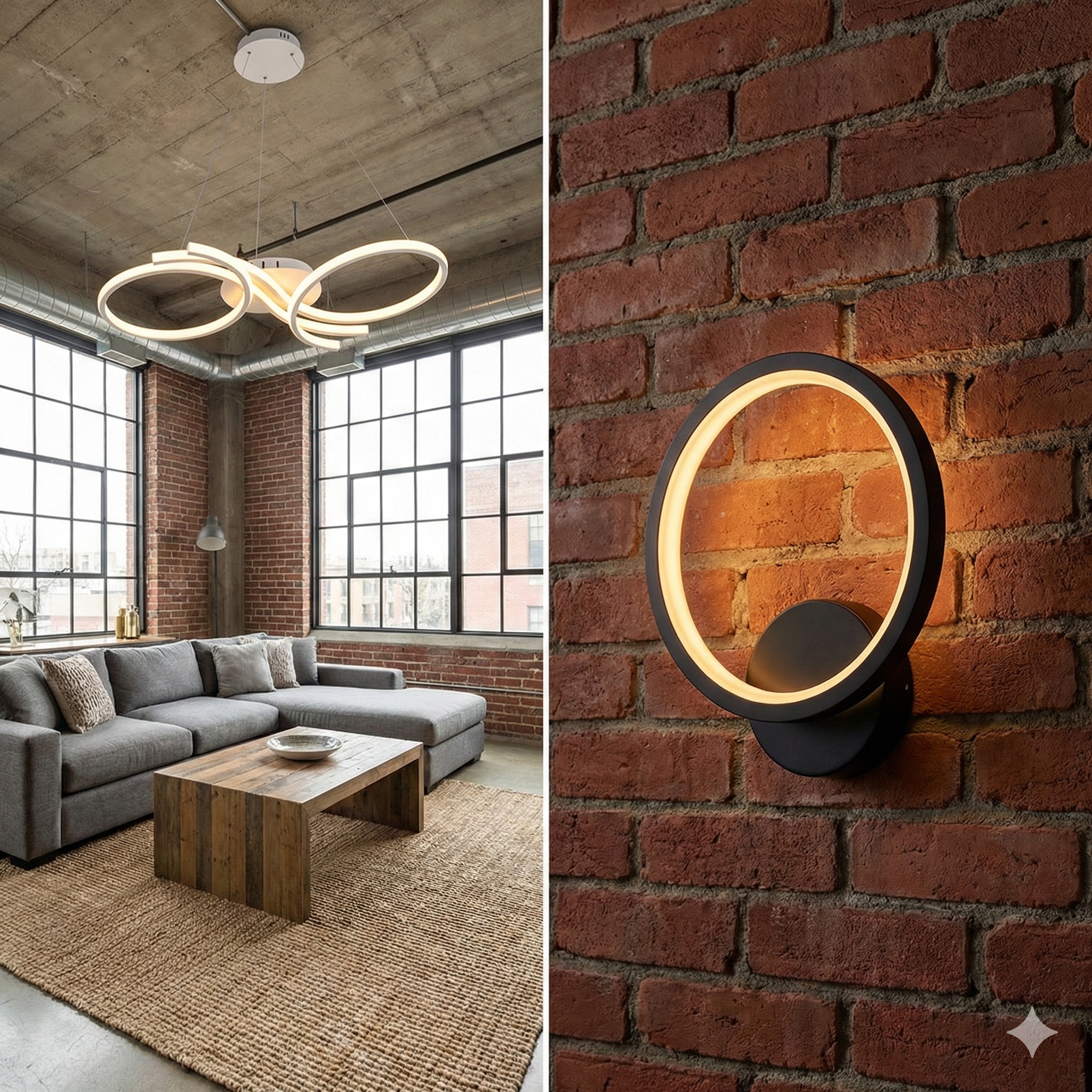 Світлодіодне бра серії FORCE з м'яким силіконовим розсіювачем на стіні