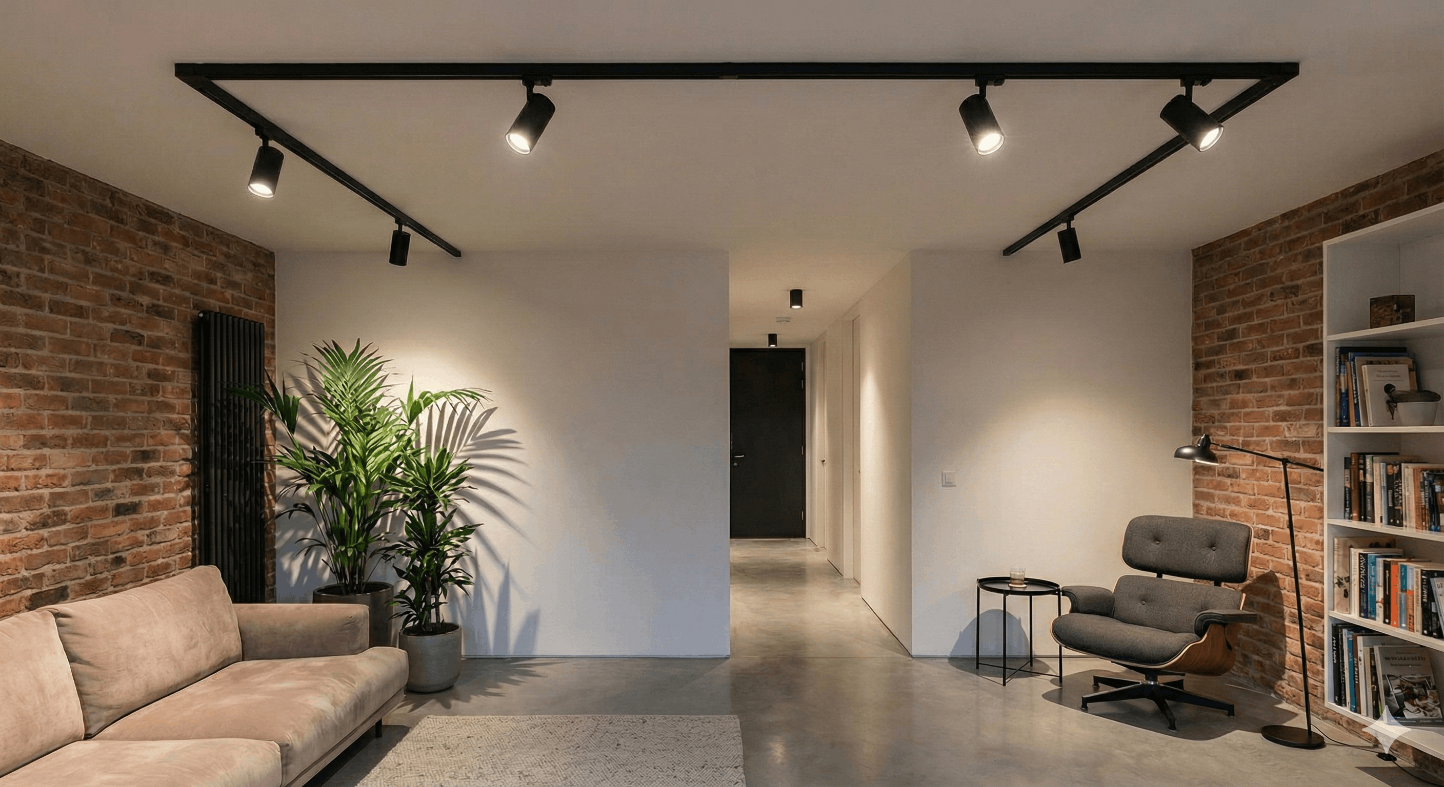 Трекова система Lumiart в інтер'єрі сучасної студії