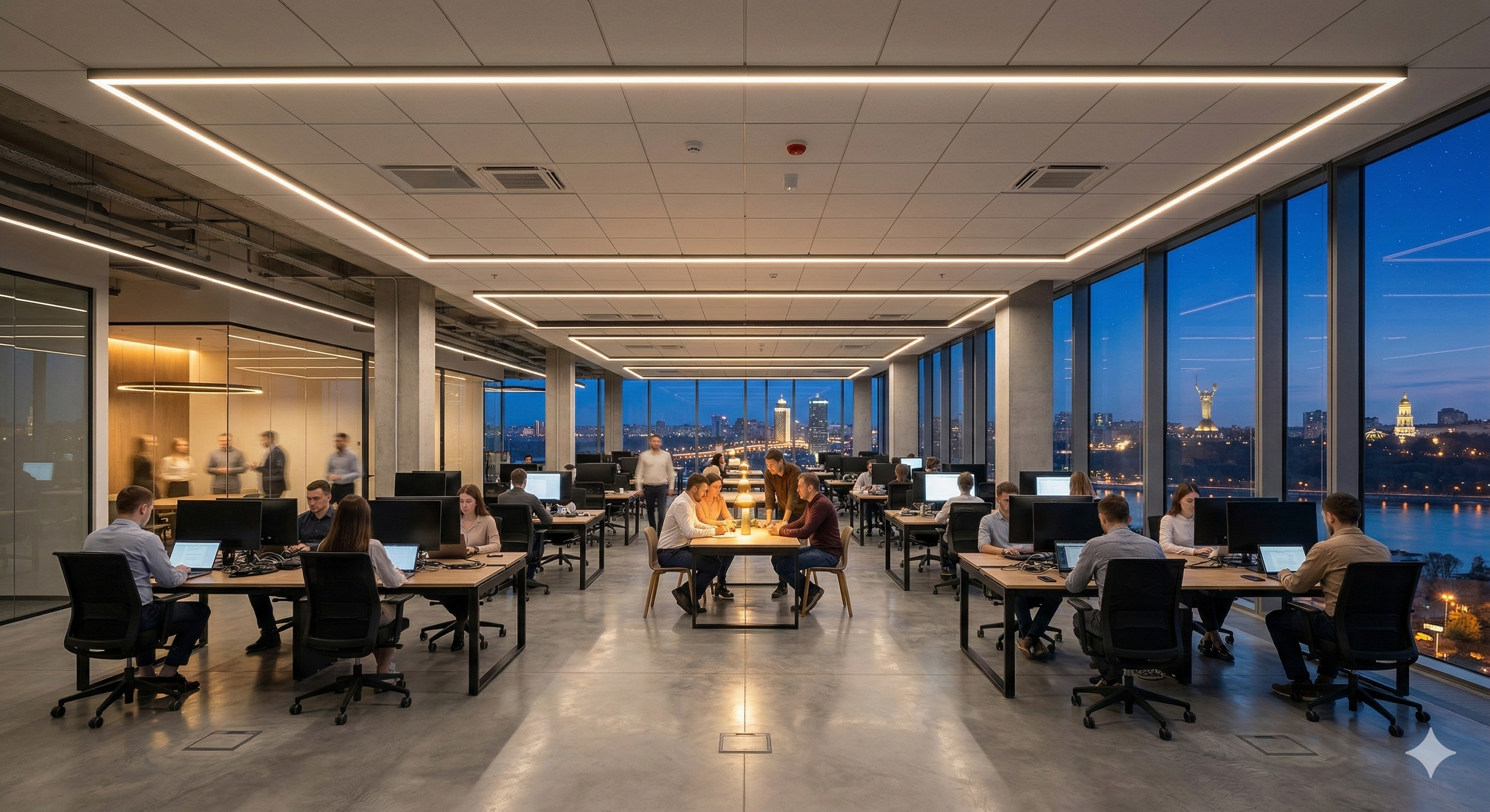 Сучасний просторий офіс відкритого планування