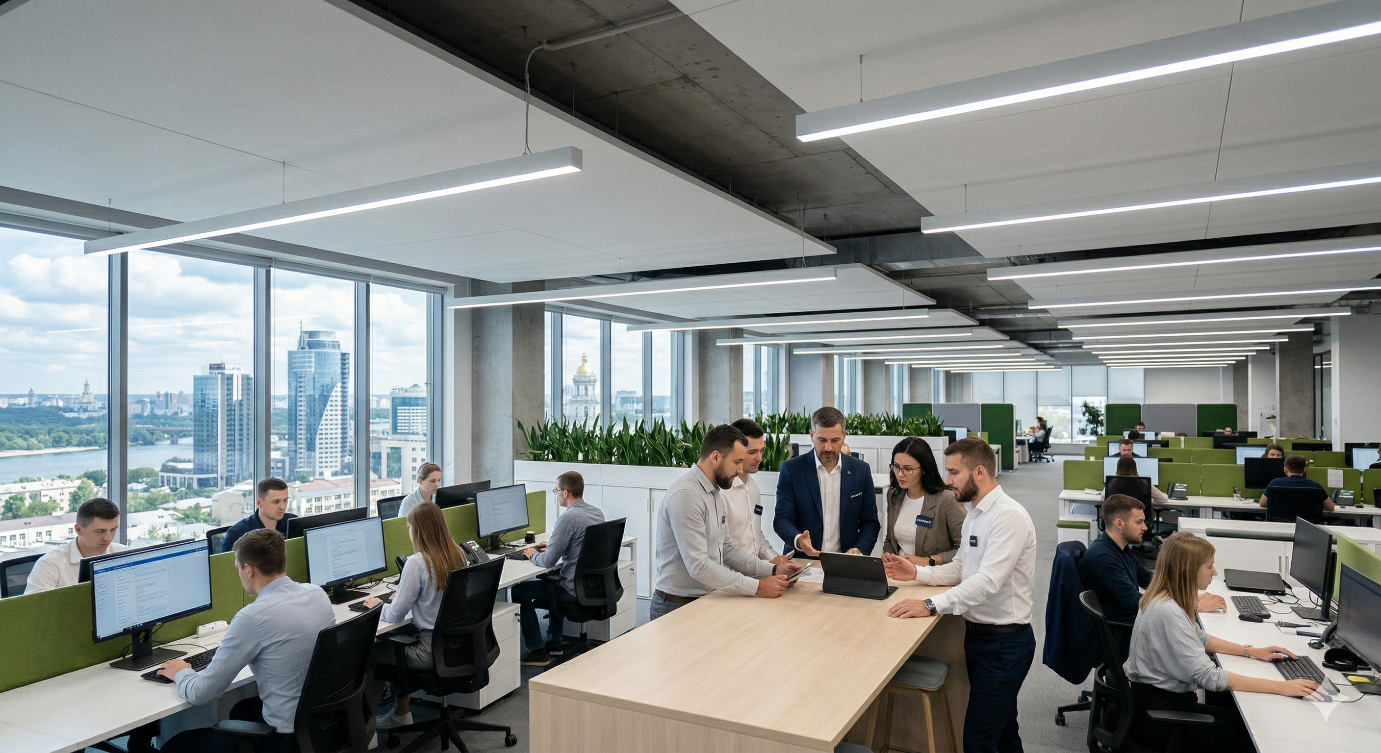 сучасний офіс з освітленням